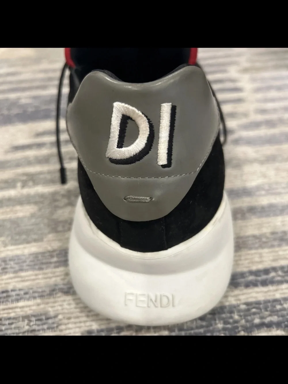 Fendi Logo sneakers Red, White And Black, US Size 13-14 EU 48-49